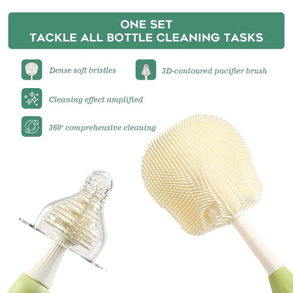 All-in-One Silicone Bottle Cleaning Kit for Bottles, Nipples & Pumps