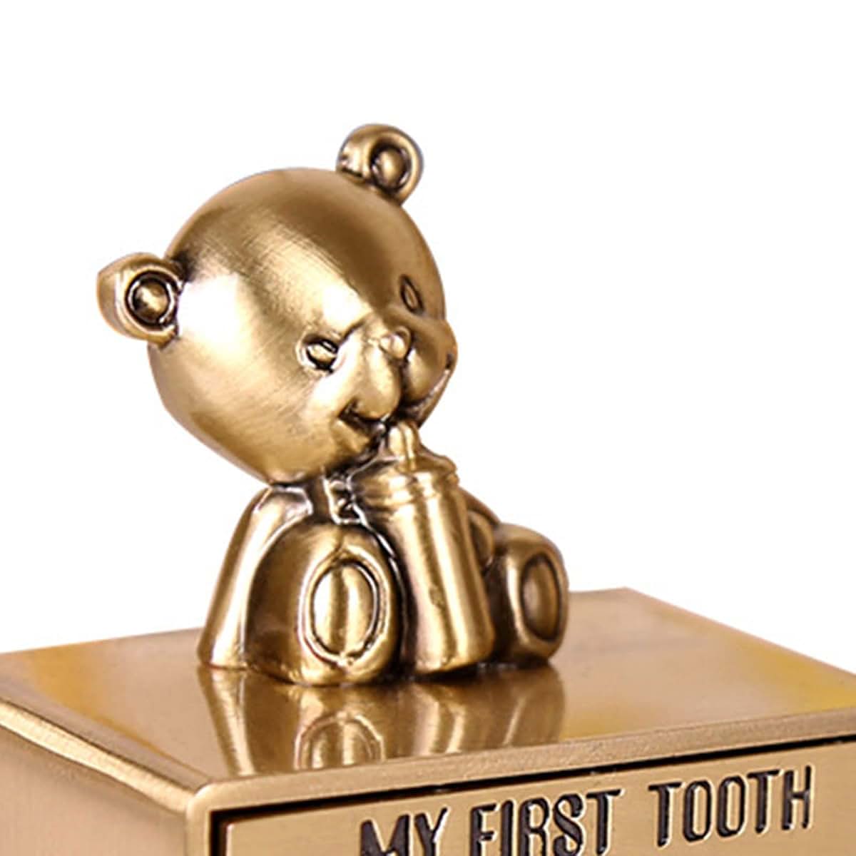 Ruiqas Baby First Tooth and Curl Metal Keepsake Box Tooth Container (photo 3)