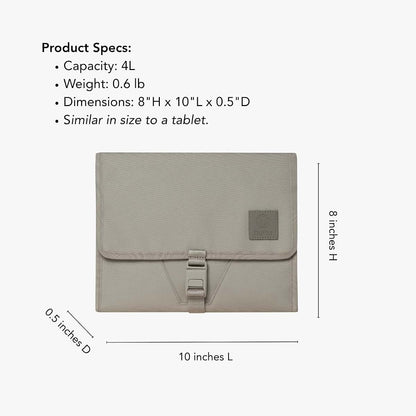 Huhu Baby Changing Wallet in Daybreak Taupe, Portable Foldable Diaper Pad (photo 3)