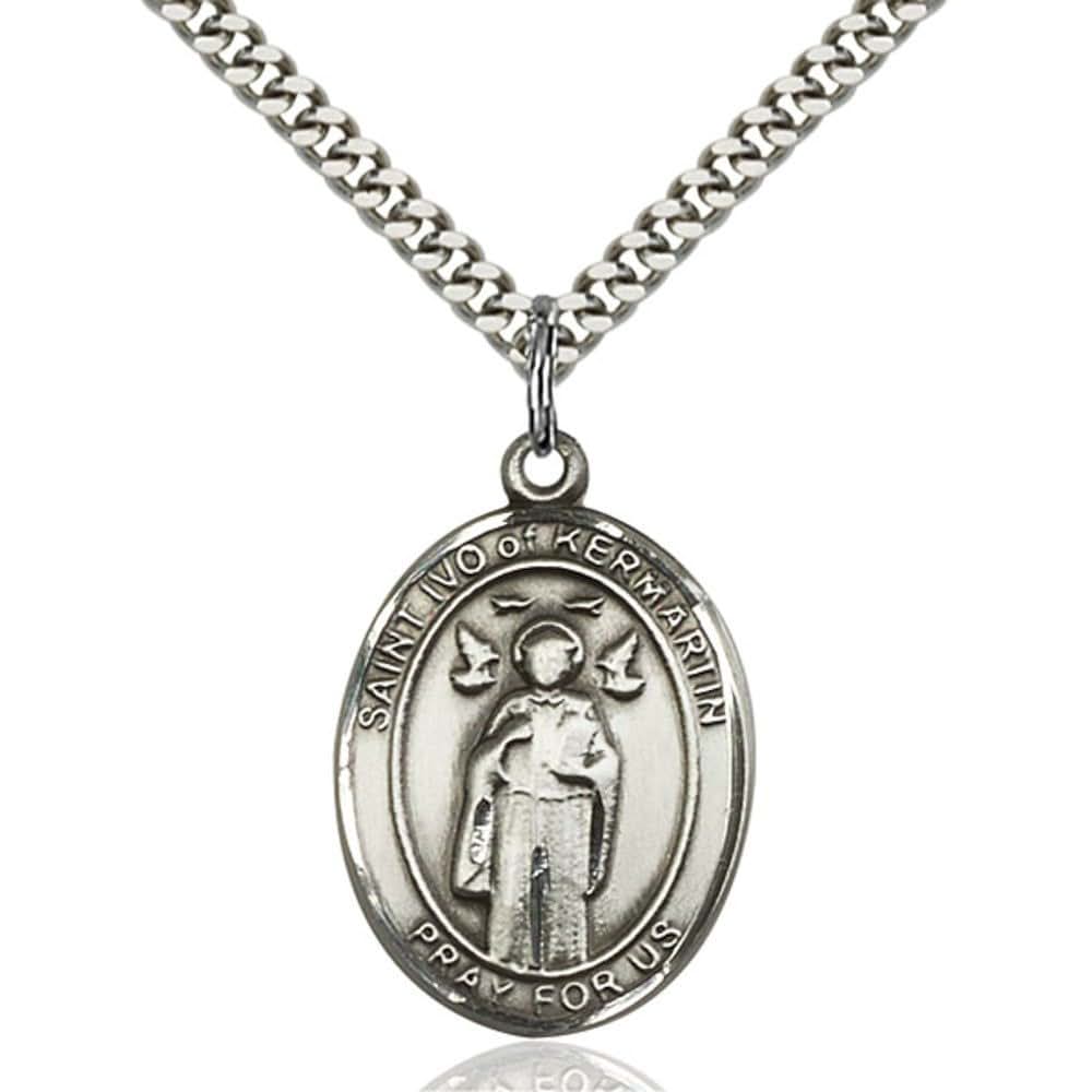 Bonyak Jewelry Saint Medal Collection St. Ivo Pendant In Sterling Silver