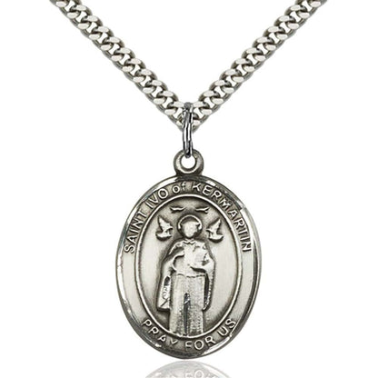 Bonyak Jewelry Saint Medal Collection St. Ivo Pendant In Sterling Silver
