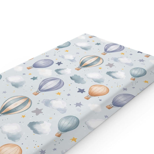 S2tMhb Hot Air Balloon Pattern Changing Pad Covers for Baby Boys Girls,Clouds Theme Stretchy Toddler Diaper Changing