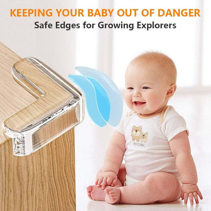 Vunpok 10-Pack Baby Corner Protectors, Clear PVC Silicone, L-Shape