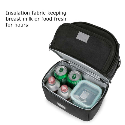 MOMIGO Double Layer Cooler Backpack for Breast Milk Pump and Bottles
