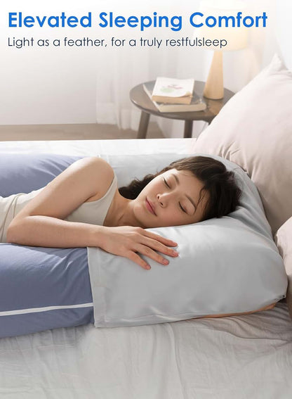 Queen Rose Satin Pillow Cover for Maternity Body Pillows