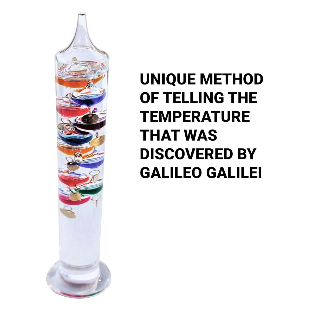 Thorness Large Free Standing Galileo Thermometer (photo 2)