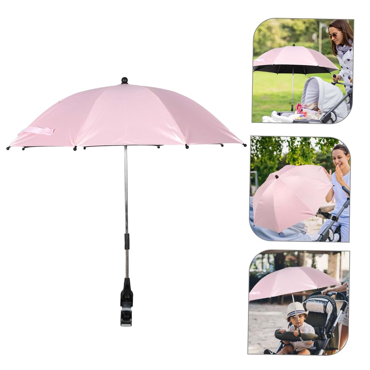 Stroller Umbrella Sunshade Canopy Pink