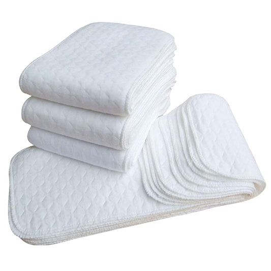 Amaping Cotton Muslin Burp Cloths and Washcloths 10 Pack