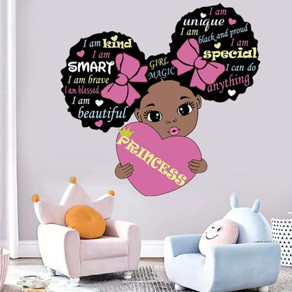 CASADECOR Black Girl Magic Inspirational Wall Decals Nursery Wall Sticker