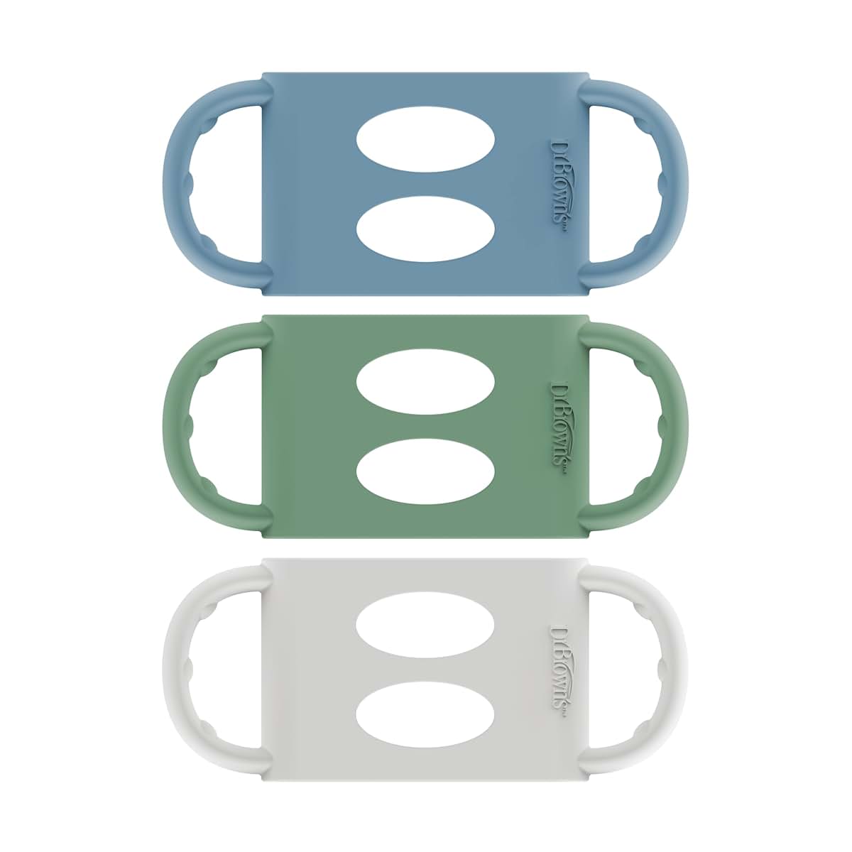 Dr. Brown's Wide-Neck Baby Bottle Silicone Handles, 3-Pack for 4m+