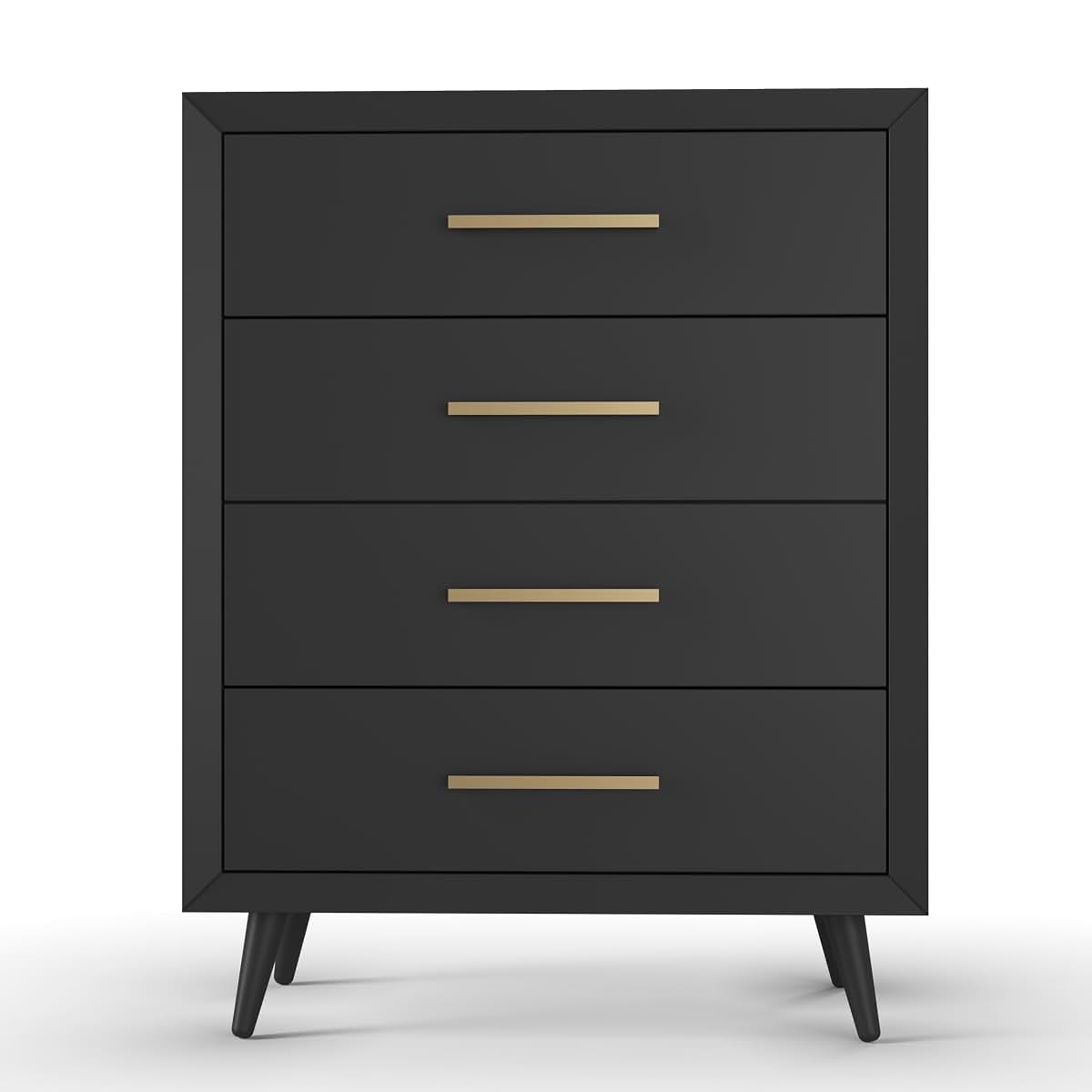 Child Craft Cranbrook 4 Drawer Dresser with Anti-Tip Kit, Pine Wood, Ebony