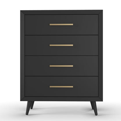 Child Craft Cranbrook 4 Drawer Dresser with Anti-Tip Kit, Pine Wood, Ebony