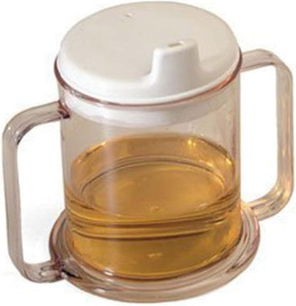 Ibluelover 2 Handle Plastic Mug Clear Spouted Cup Adult Sippy Cup Lightweight Drinking Cup Spill-Resistant Water Cup (photo 2)