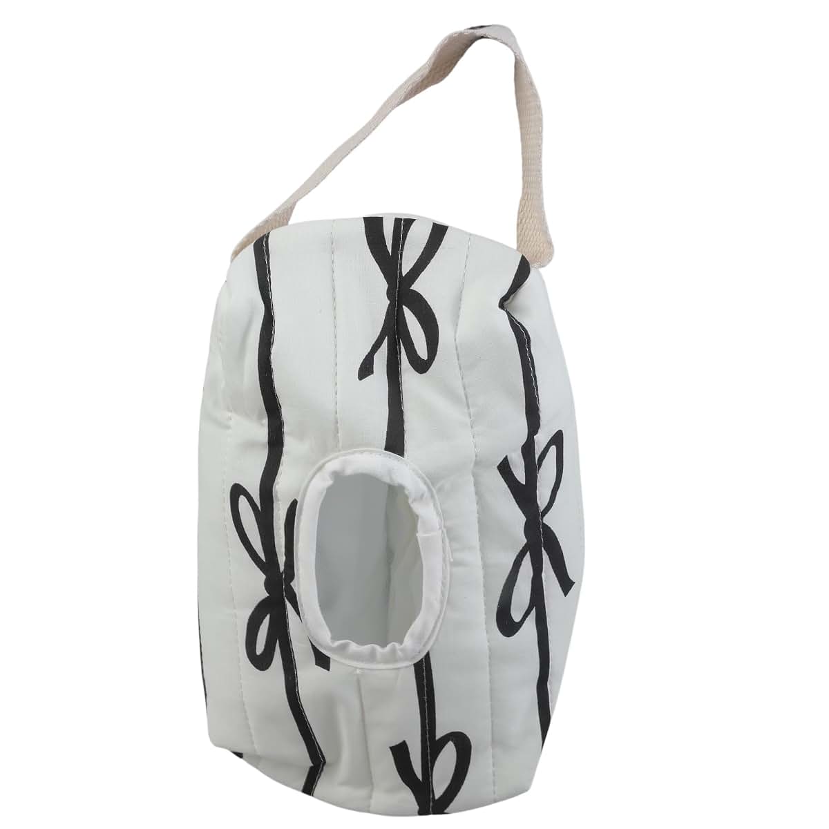 Ubxvamm Quilted Cotton Wet Wipe Storage Case With Bowknot Stripe Design
