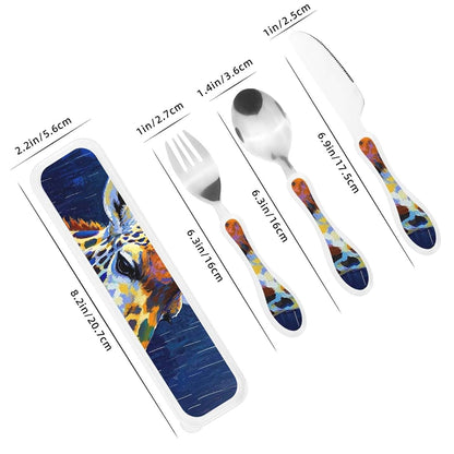 DDTKLSNV 3-Piece Kids Silverware Set With Storage Case, Stainless Steel Reusable Children Safe Knife Spoon Fork Set (photo 2)