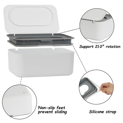 Seposeve Wipes Dispenser Refillable Container