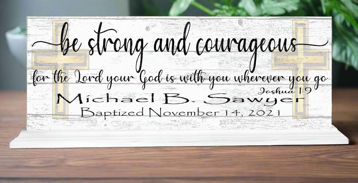 Broad Bay Personalized Baptism Gift Plaque And Baby Birth Keepsake