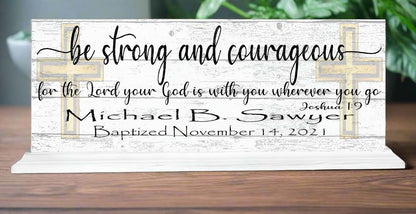 Broad Bay Personalized Baptism Gift Plaque And Baby Birth Keepsake