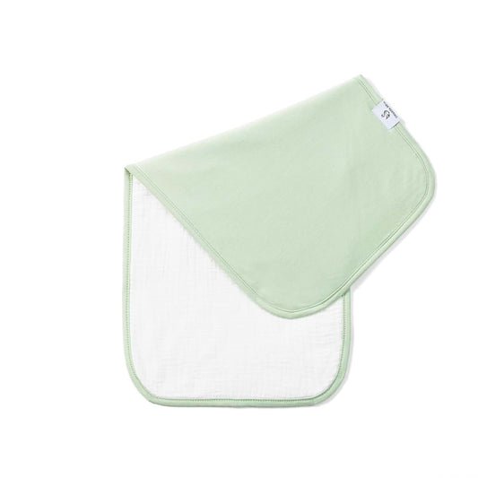 SWaddle AN Premium Baby Burp Cloths, Extra Soft Spit Up Rags with 3 Absorbent Layers, 21" x 10" Size, Sage Green