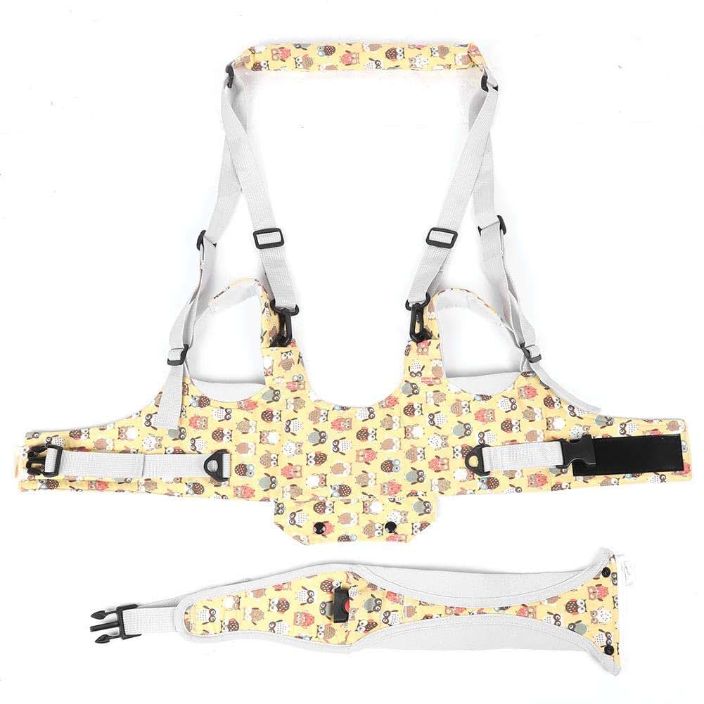 01 Baby Walking Assist, Adjustable Strap Baby Walking Harness for Help Baby to Learn Walking(Light Yellow-Owl Print) (photo 3)