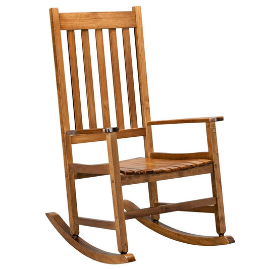 Shyneer Wooden Rocking Chair With Armrests For Indoor And Outdoor Use