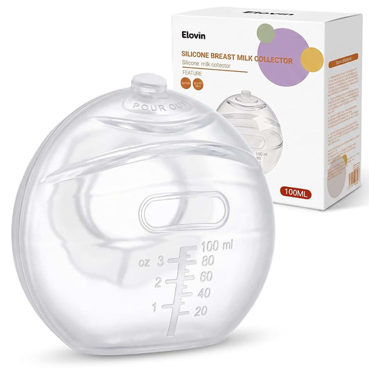 Elovin Silicone Breast Milk Collector - 3.4oz Clear Silicone