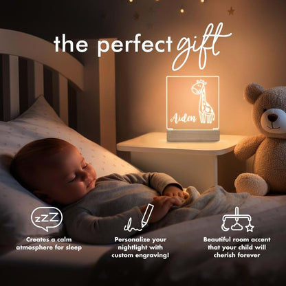 With Love From Julie Personalized Night Light for Kids Girls Boys Customized Gifts for Baby Custom Nursery Lamp Bedroom (photo 2)