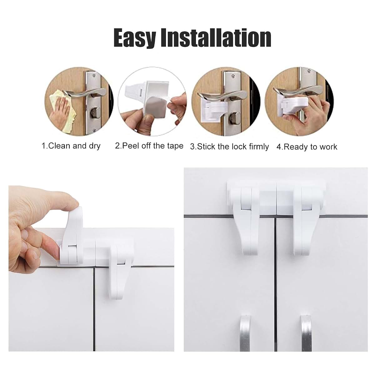 Child Proof Cabinet Locks for Drawers and Wardrobes | Adhesive Safety Hardware