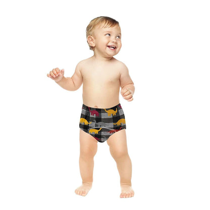 decor gift Little Boys Underwear Potty Training Leakproof Plaid Dinosaur Gray Nighttime Training Underwear Shorts for (photo 2)