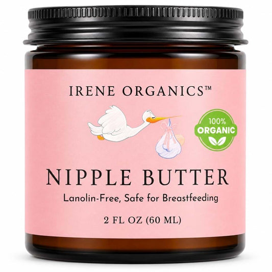Irene Organics Nipple Butter - Lanolin-Free Nipple Balm