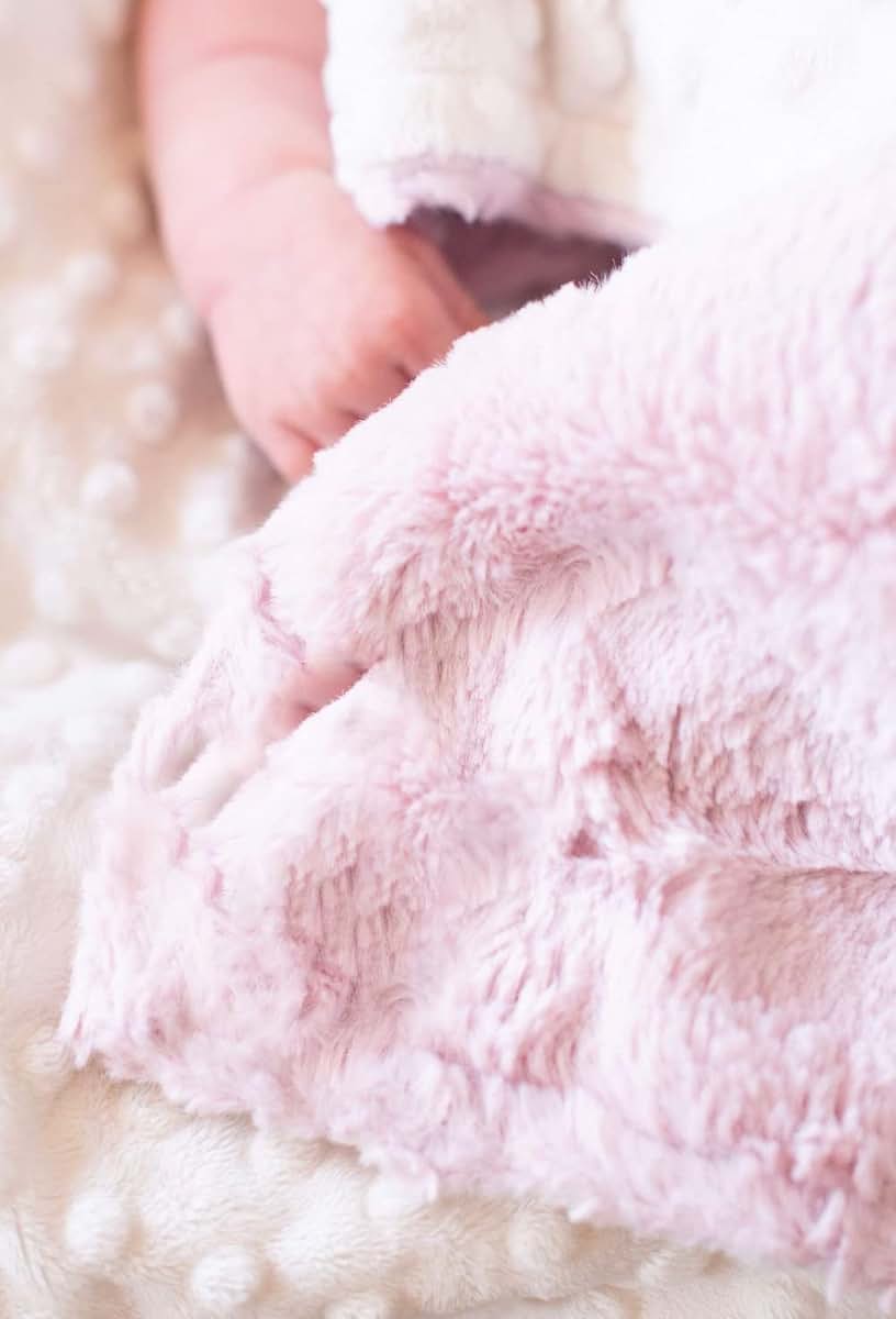 Buttzo Baby Blanket For Newborns And Toddlers, Minky Dot Reversible Design (photo 3)