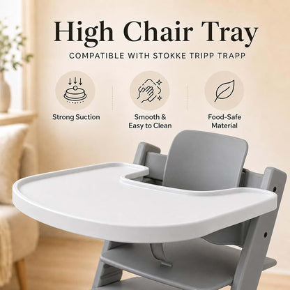 HAPGAO Baby High Chair Tray for Tripp Trapp Baby Set V2 and Later, Matte Black (photo 2)