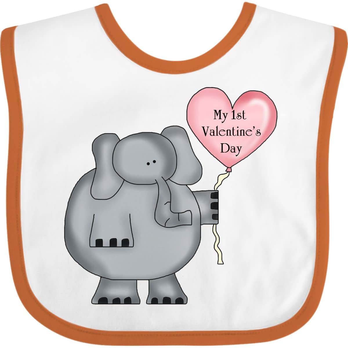 Inktastic My First Valentine's Day Baby Bib