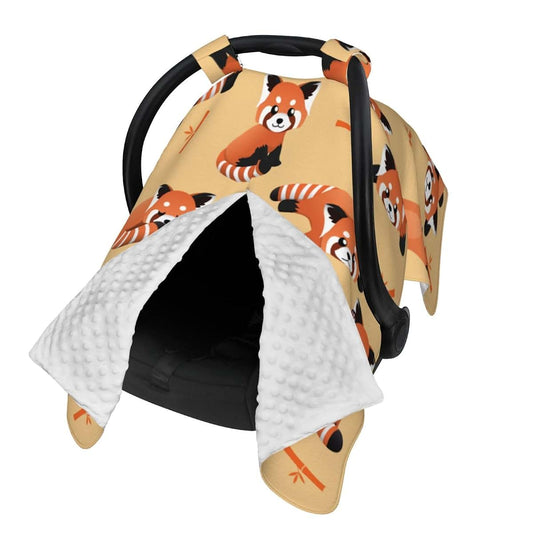 CAYKWVZ Cute Red Panda Bamboo Baby Car Seat Canopy Cover Multi Use Shower Gift, Nursing Cover for Mom Nursing Covers