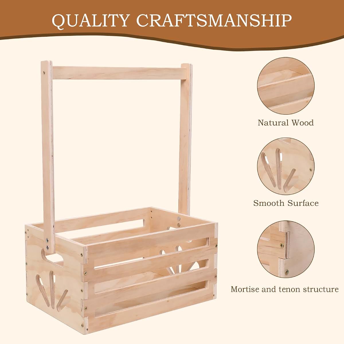 Guilai Wooden Baby Shower Crate Closet Storage Hamper (photo 3)