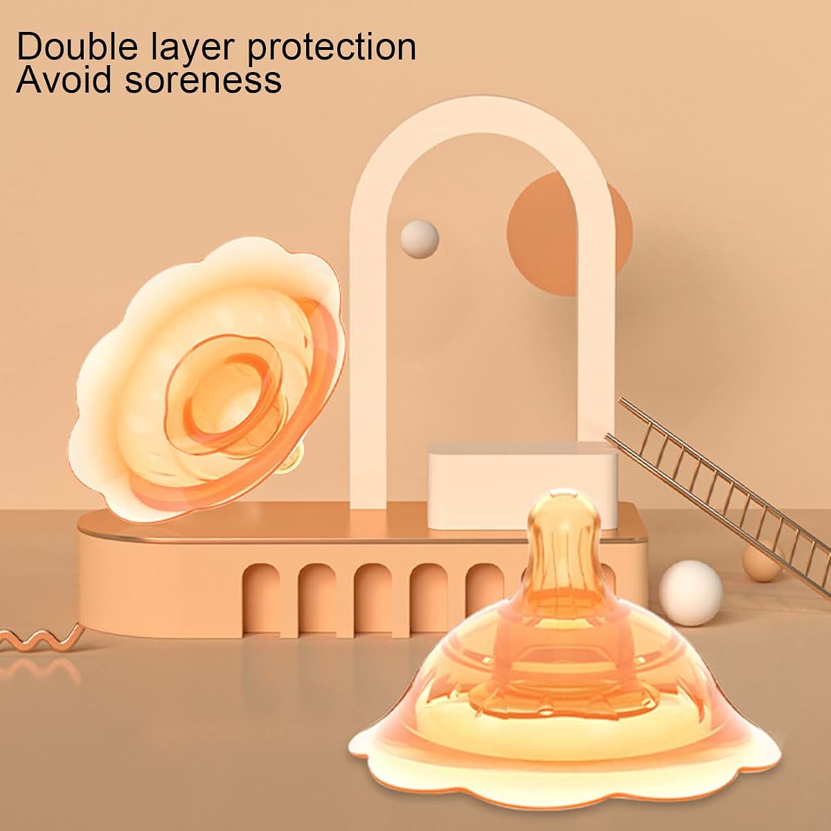 Silicone Double Suction Cup Covers for Breastfeeding Protection