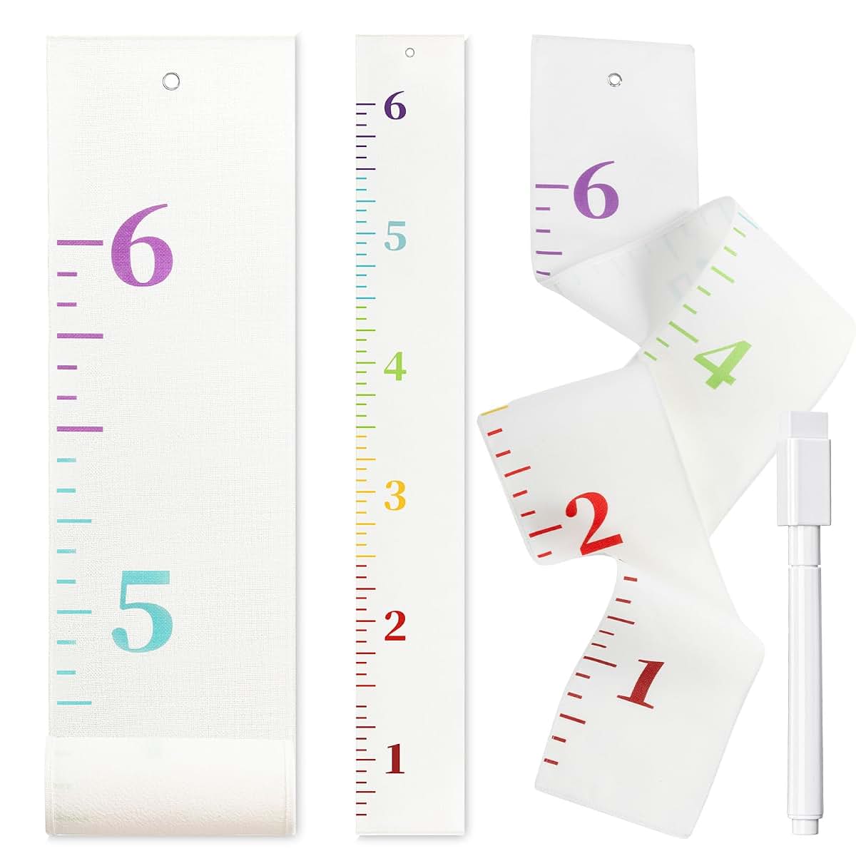 CrystalSylara Canvas Height Growth Chart Wall Ruler