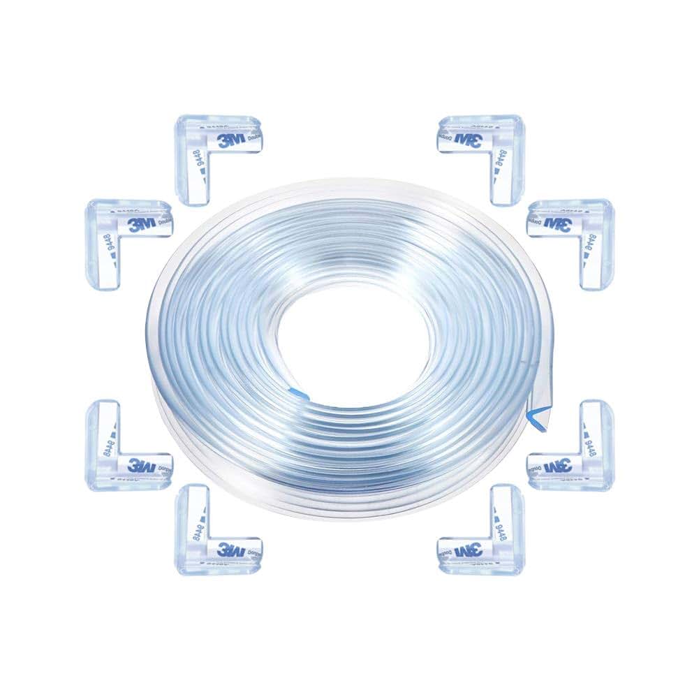 CHAMSON Edge Corner Protector Kit | Soft PVC Furniture Guard Strips for Tables and Walls