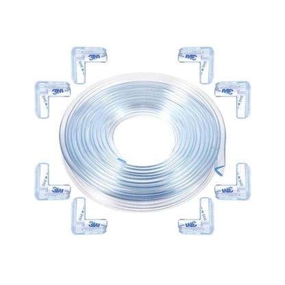 CHAMSON Edge Corner Protector Kit | Soft PVC Furniture Guard Strips for Tables and Walls