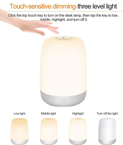 Zapex Touch Control Night Lights for Kids Bedrooms, Brightness Dimmable-5 Colors Changing-USB Charging ,Small Bedside (photo 3)
