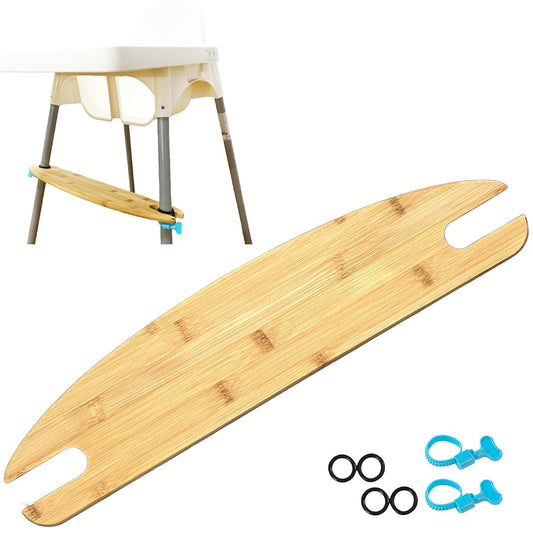 HANQ High Chair Footrest Natural Bamboo Wooden Footrest