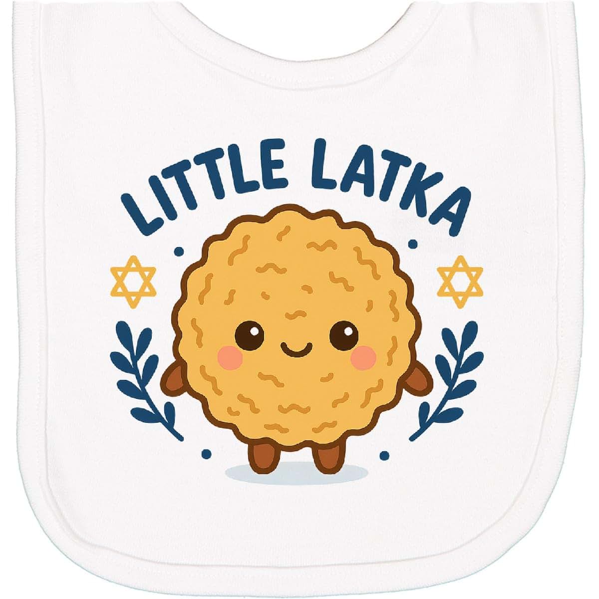 Little Latka Cute Newborn Bib for Hanukkah