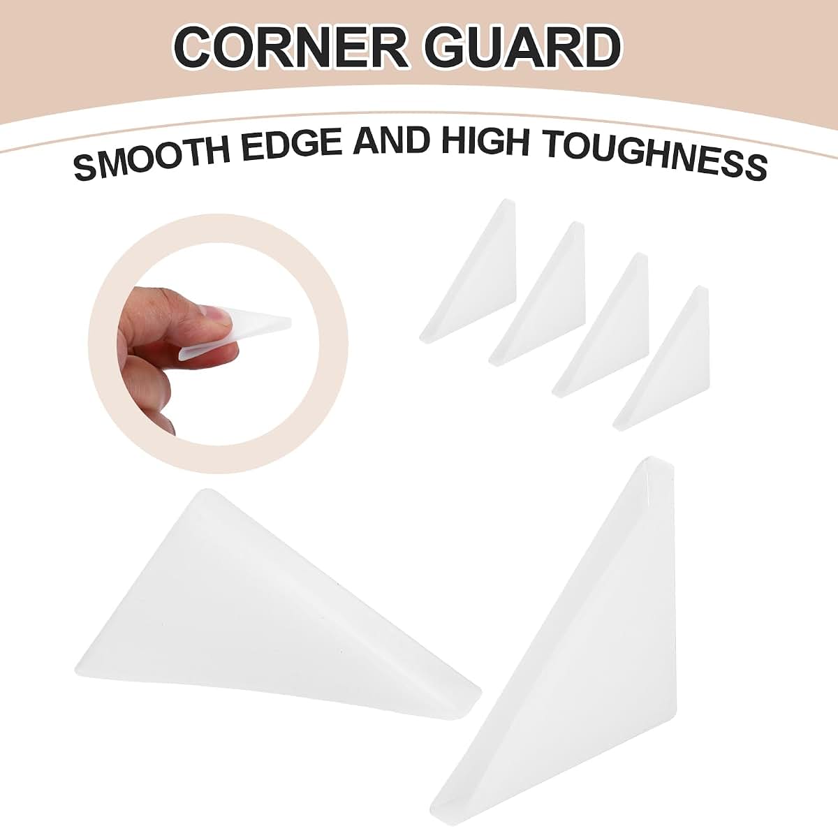 Uxcell Triangle Glass Corner Protectors 60-Pack