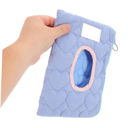 HEMOTON Stroller Hanging Wipes Organizer, Cotton, Sky Blue, Pull-Out Flip Cover
