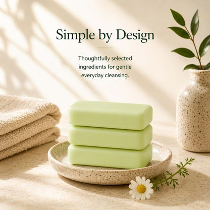 TINOQ Baby Soap Bar With Chamomile & Green Tea, Made With Organic Oils, 3 Bars