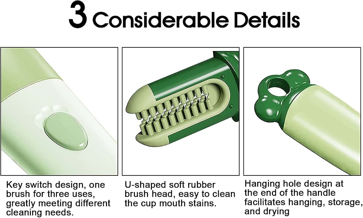 waiforu 3 in 1 Bottle Brush Cleaner,Multifunctional Insulation Bottle Cleaning Tools, Cup Lid Gap Cleaning Brush Setfor (photo 4)