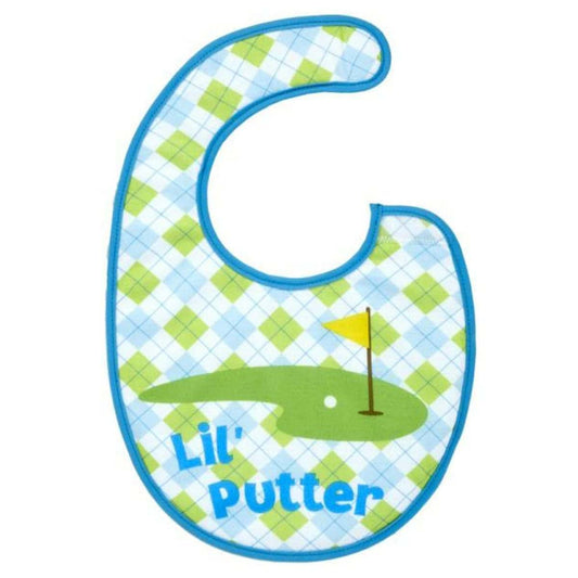 Linda's Gifts Adorable Golf Baby Bibs Super Soft w/ Hook-and-Loop Fastener (Lil Putter)