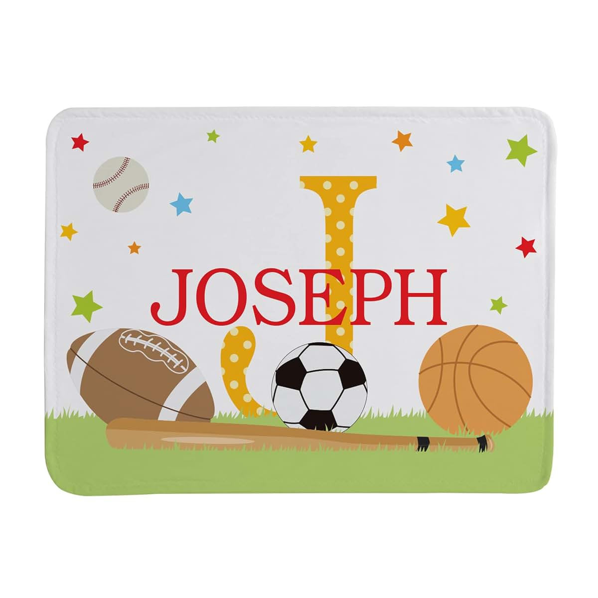 Let's Make Memories Personalized My Own Name Baby Blanket - Sports