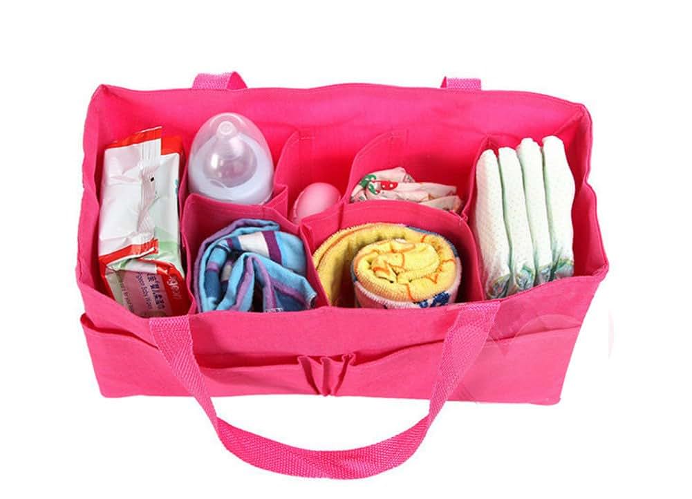 Ecokaki(TM) Mummy Tote Bag Baby Portable Travel Diaper Nappy Storage Insert Organizer Bag Tote with Separate Pockets