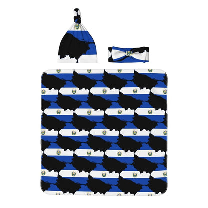 EWRFSG Flag Map of Salvador Newborn Baby Swaddle Blankets Beanie Hat Headband Sets,Swaddle Sack